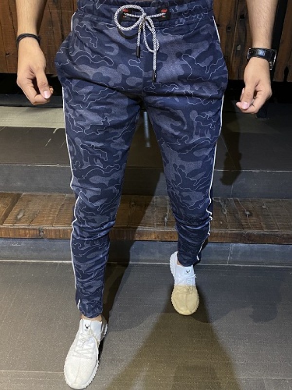 Imported Stretchable Military Blue Trackpant 