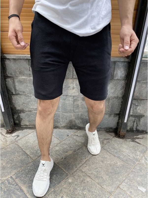 Waffle Black Shorts