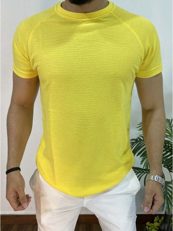 MiiniPopcorn Raglan Yellow HalfSleeve T-shirt