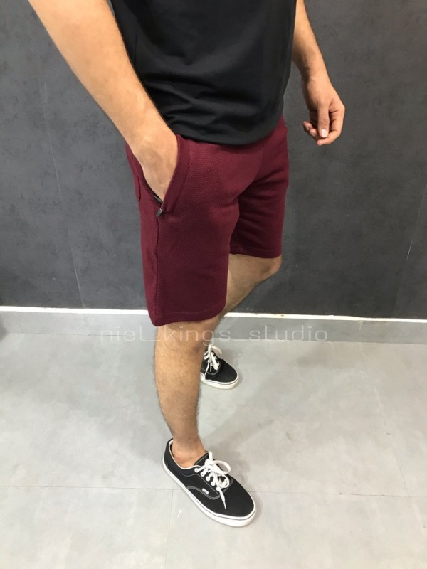 Waffle Maroon Shorts