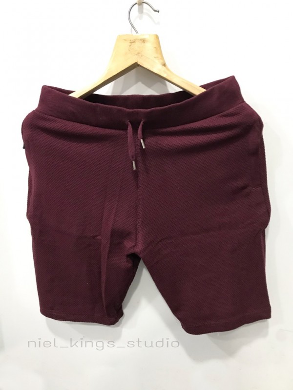 Waffle Maroon Shorts