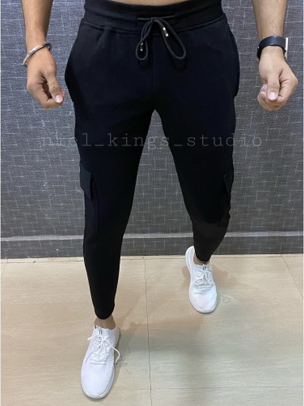 Imported Black Cargo Trackpant 
