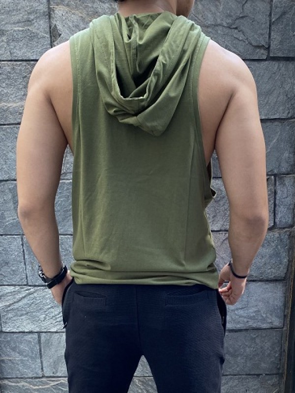 Tanktop Hoodie Olive