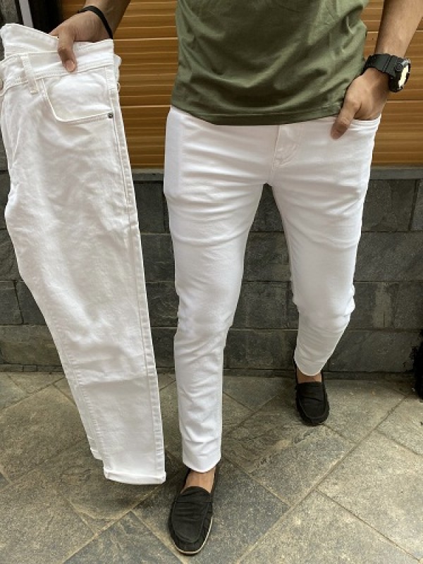   White Basic Denim Jeans