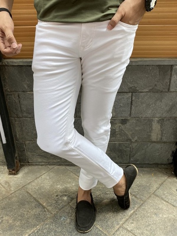   White Basic Denim Jeans