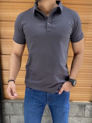 Basic Collar Dark Grey Tshirt