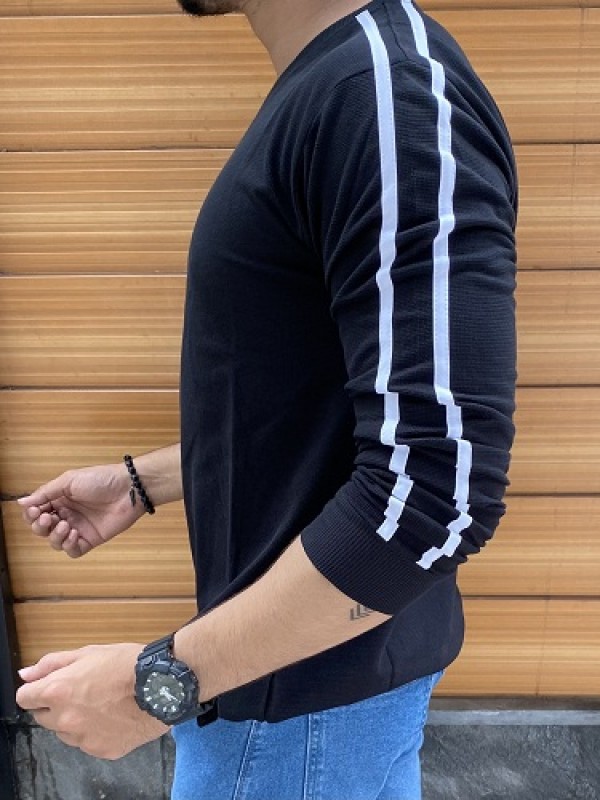     Side Strap Black Fullsleeve Tshirt