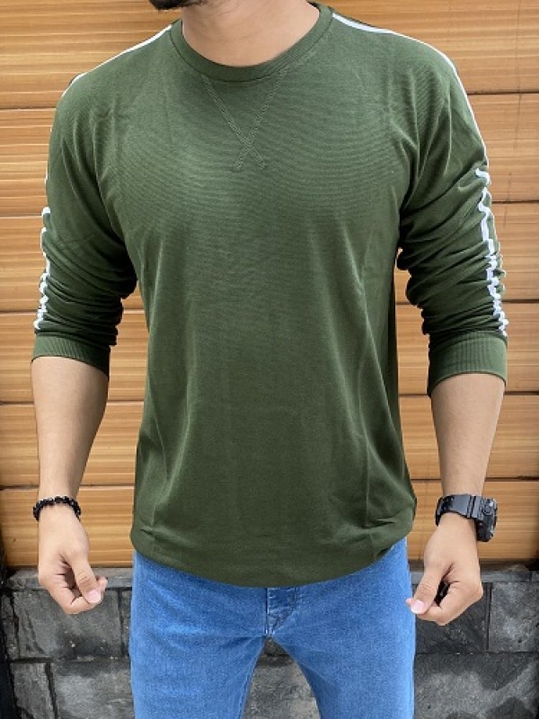     Side Strap Olive Fullsleeve Tshirt