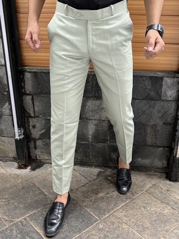      Relaxed Fit Ankle Length Pista Trouser