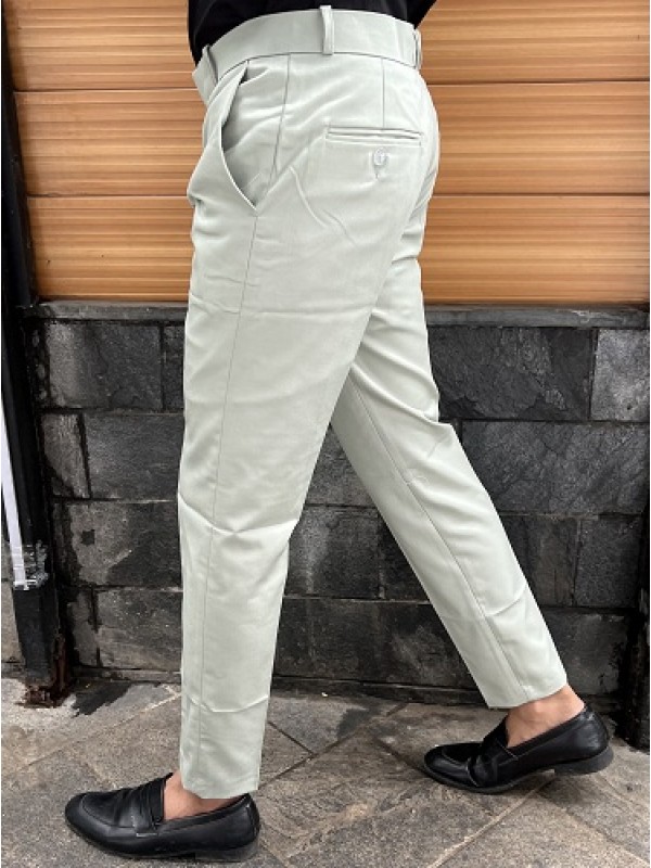      Relaxed Fit Ankle Length Pista Trouser