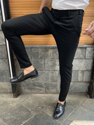   Elastic Waist Belt Black Trouser