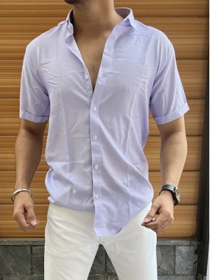    Plain Lavender Half Shirt