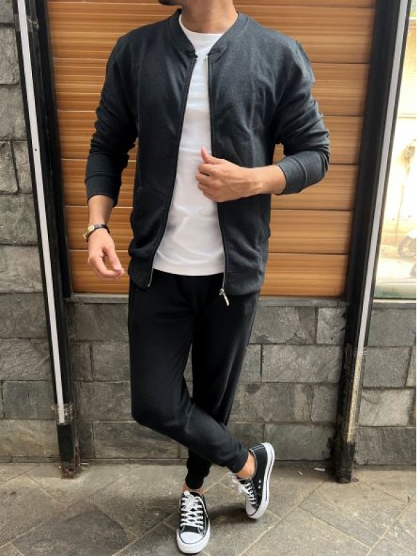  Jute Bomber Charcoal Jacket