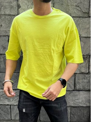           Drop Shoulder Over Size Neon tee