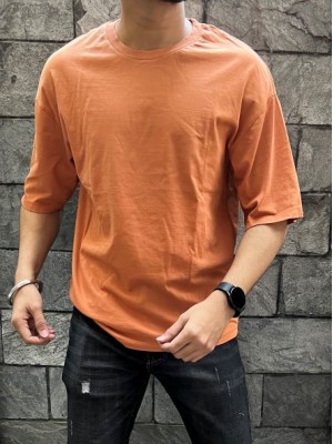           Drop Shoulder Over Size Rust tee