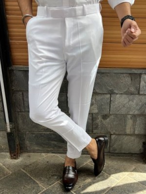            Ankle Formal White Trouser