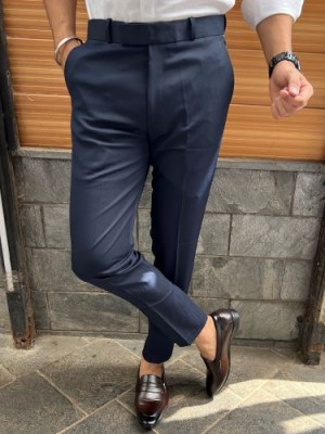            Ankle Formal Navy Trouser