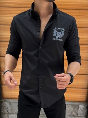              Club Wear Imported Soft handfeel Black Shirt