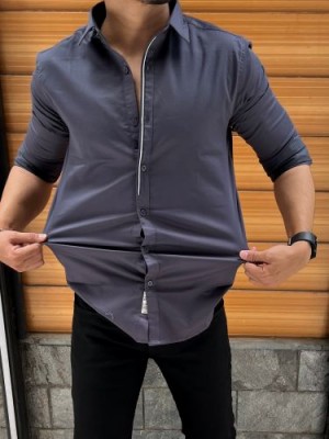              Front Twill Grey FullSleeve Shirt