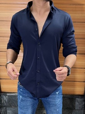               Hosiery Imported Stretchable Navy Shirt