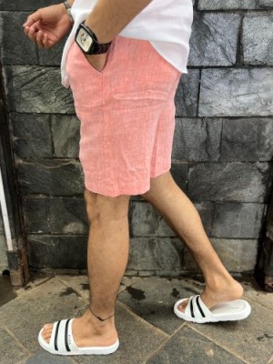        Pure Linen Pink Shorts
