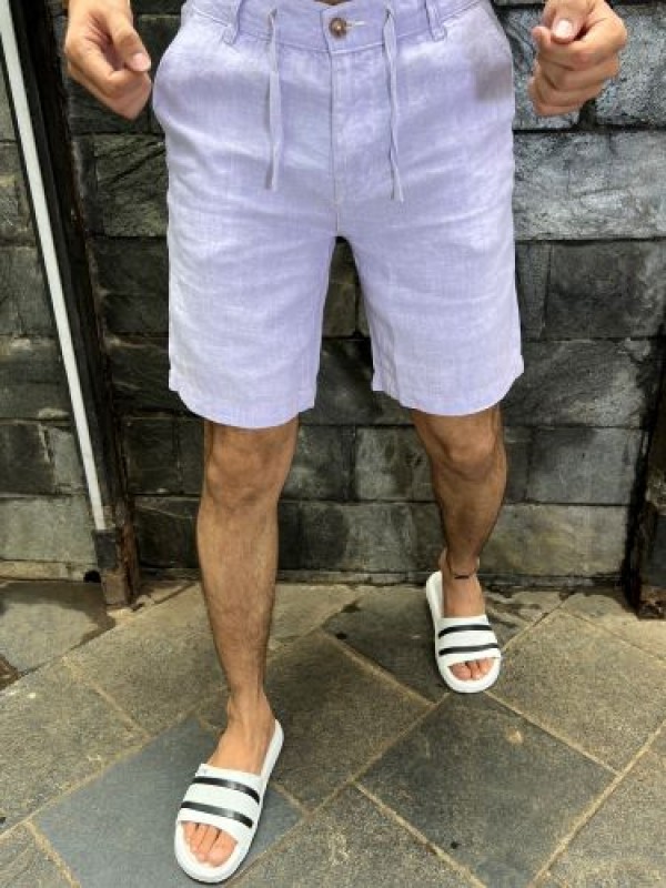        Pure Linen Lavender Shorts