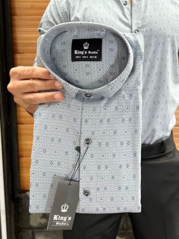                 Style 6 Printed Dark Grey Fullsleeves Shirt
