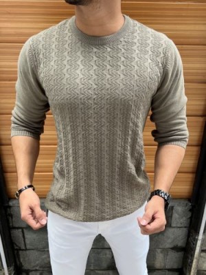         knit Fullsleeves Olive Tshirt