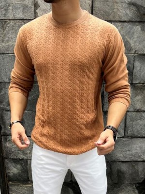         knit Fullsleeves Rust Tshirt