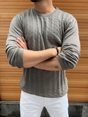         knit Fullsleeves Dark Grey Tshirt