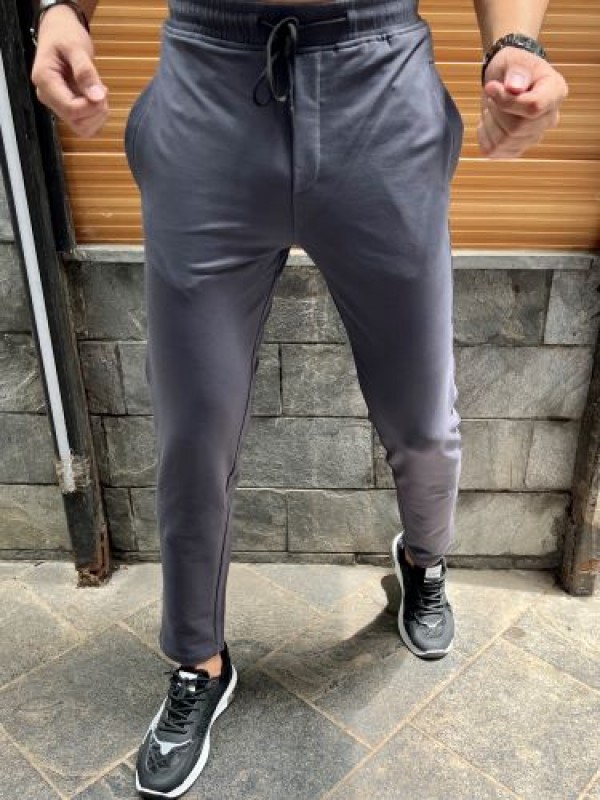        Imported 4 way Lycra Dark Grey Pants