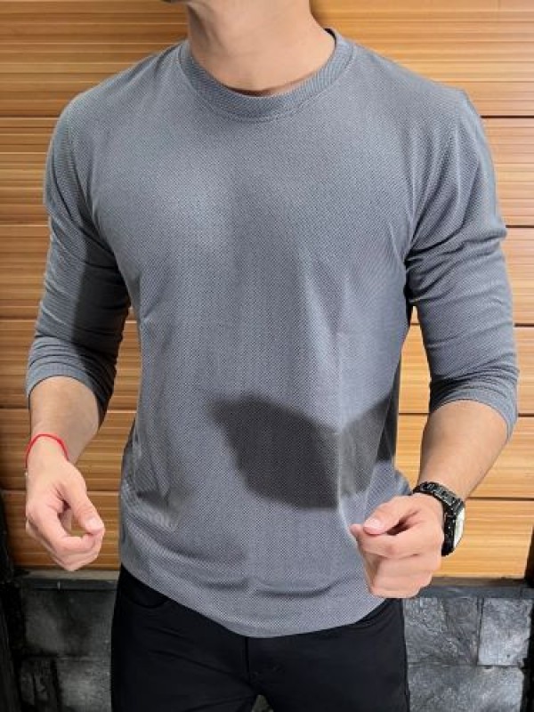            Honeycomb Dark Grey Fullsleeves Tshirts