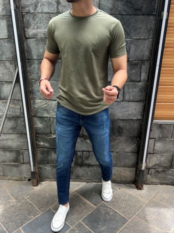             Imported Textured Green Tshirt
