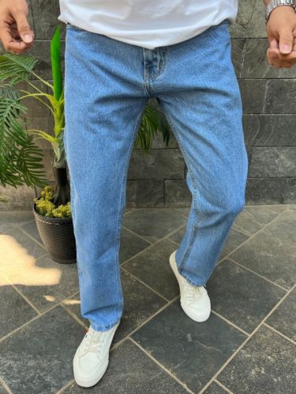                       Baggy Style Mid Blue Jeans