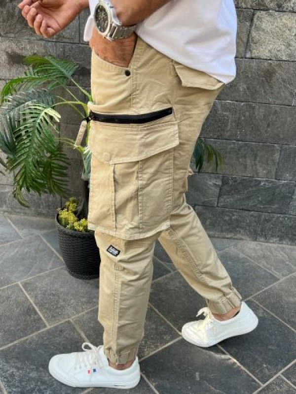               Premium RFD Fabric Beige Cargo Pants