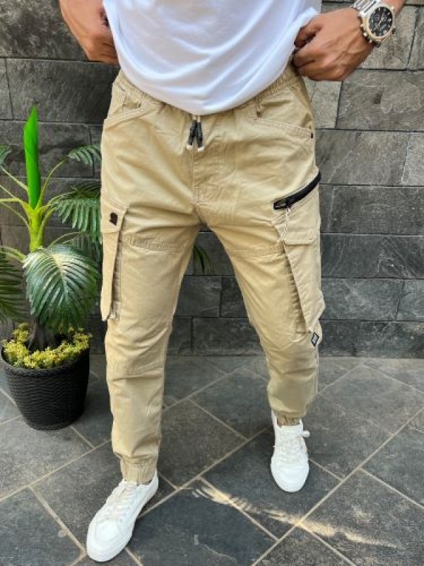               Premium RFD Fabric Beige Cargo Pants