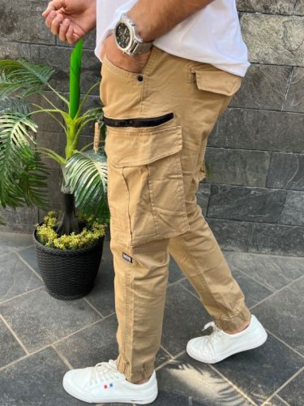               Premium RFD Fabric Camel Cargo Pants