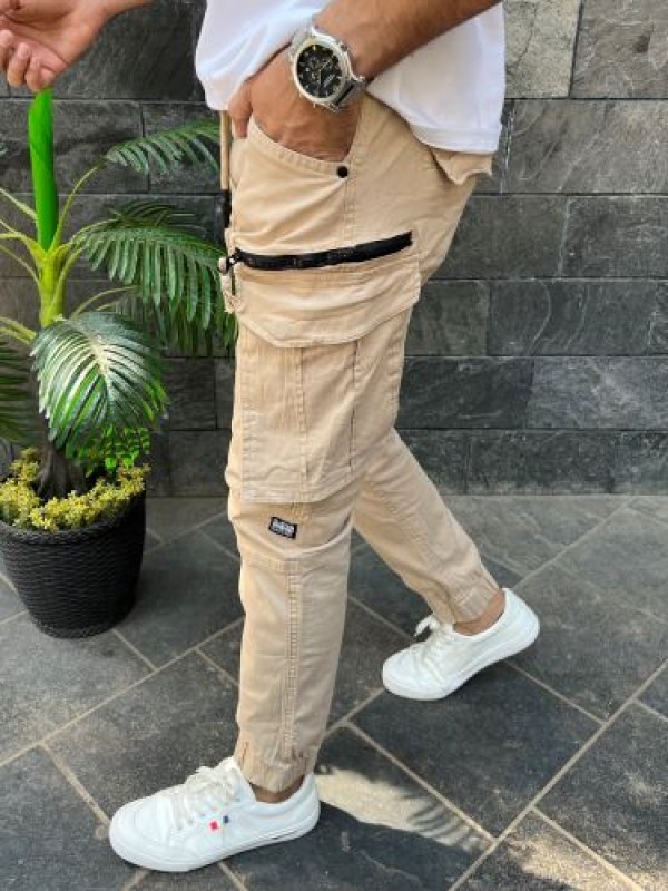               Premium RFD Fabric Cream Cargo Pants