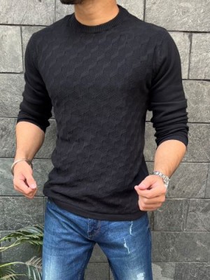                                                                                          knit Fullsleeves Black Tshirt