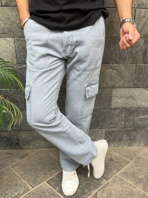                                                  Baggy Style Cargo Grey Jeans