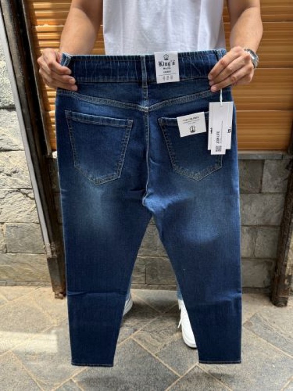                                                                                                                                    Elastic Stretchable Dark Blue Jeans