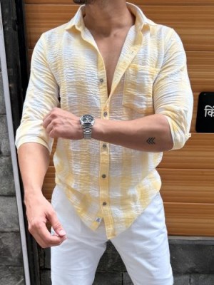                                                                                                                                                                                                                     Imported Chex Yellow Full Sleeve Shirt