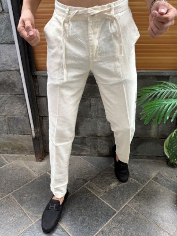                                                                                                                                                                                                                               Premium Linen Korean Cream Pants