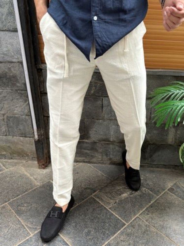                                                                                                                                                                                                                               Premium Linen Korean Cream Pants
