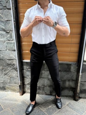                                                                                                                                                                                                                 Oxford Dot Print White sleeve Shirt