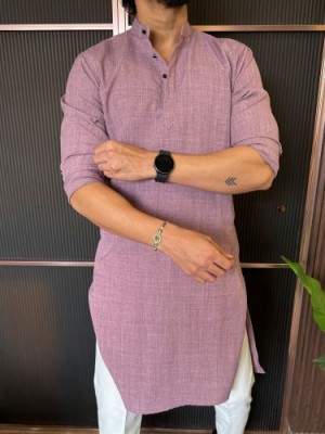                                                                                                                                                                                                                              Soft Linen Full Length Onion Kurta