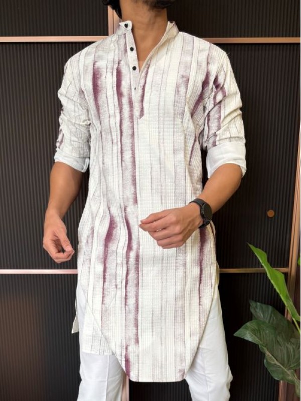                                                                                                                                                                                                                          Imported Tribal Green Printed Kurta