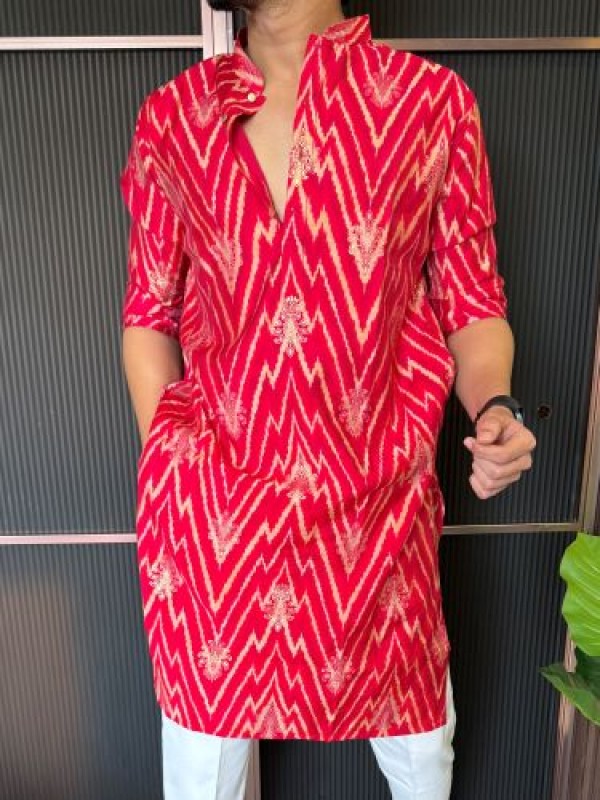                                                                                                                                                                                                                         Premium Modal Double Cloth Pink Kurta