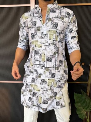                                                                                                                                                                                                                             Light Weight Printed 4 Green Kurta